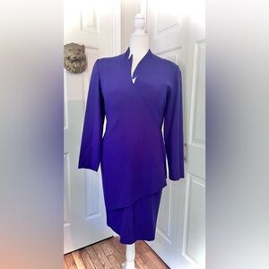 Vintage Deep Purple Dress by Claude Rap Paris